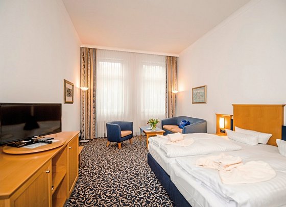 Asgard´s Hotels (Asgard & Midgard & Meereswarte) - Wohnbeispiel Appartement 1 Wohn-/Schlafraum Waldseite (Zimmercodierung SB1)