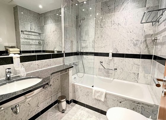 Asgard´s Hotels (Asgard & Midgard & Meereswarte) - Beispiel Bad Appartement 1 Wohn-/Schlafraum Waldseite (Zimmercodierung SB1)