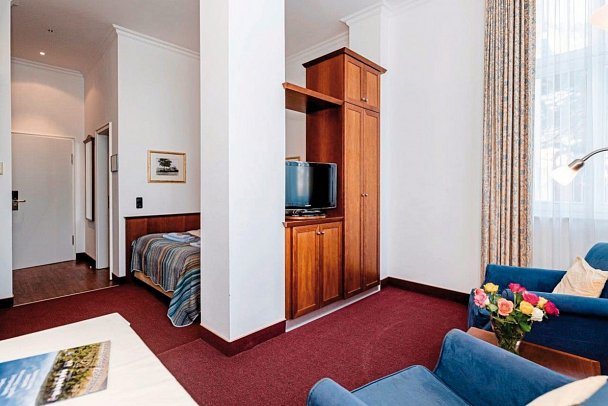 Aparthotel Seeschlösschen - Wohnbeispiel Studio zur Alleinnutzung (Zimmercodierung SB1)