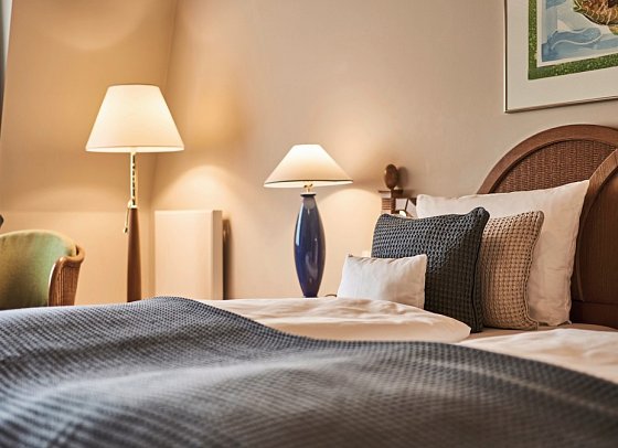 aja Strandhotel Bansin - Wohnbeispiel Doppelzimmer seitl. Meerblick (Zimmercodierung D1N)
