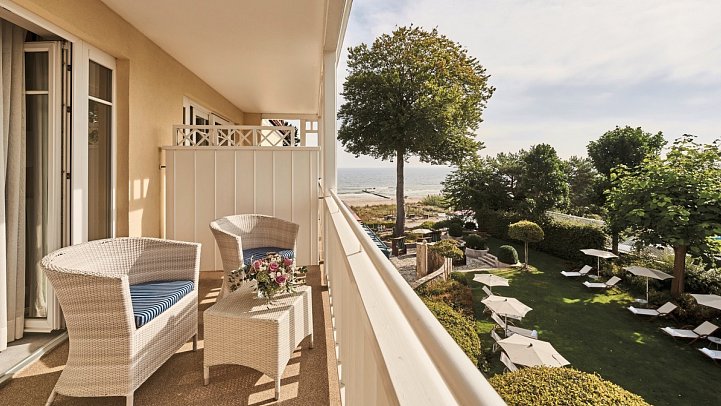 aja Strandhotel Bansin - Wohnbeispiel Doppelzimmer seitl. Meerblick (Zimmercodierung D1N)