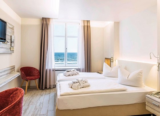 SEETELHOTEL Strandhotel Atlantic - Wohnbeispiel Doppelzimmer Landseite Lyrik (Zimmercodierung DBL)