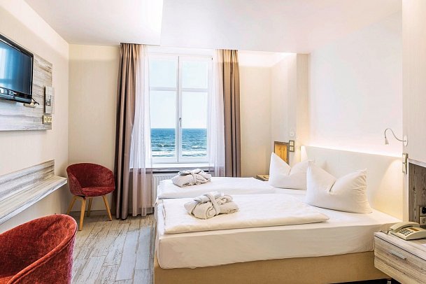 SEETELHOTEL Strandhotel Atlantic - Wohnbeispiel Doppelzimmer Landseite Lyrik (Zimmercodierung DBL)