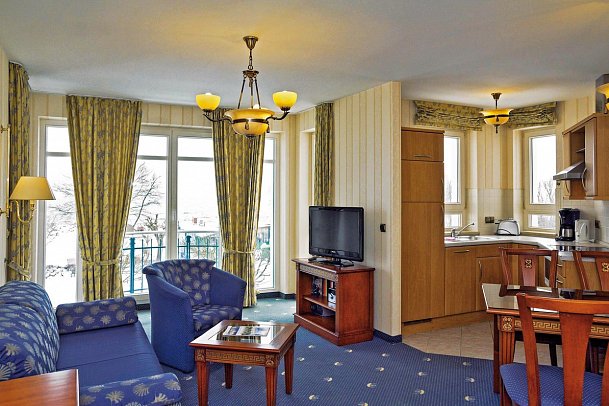 SEETELHOTEL Ostseeresidenz Ahlbeck - Wohnbeispiel Apt. 1 Schlafzimmer Landseite (Zimmercodierungen ABI & ABL)