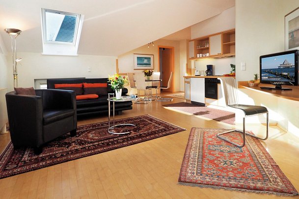 SEETELHOTEL Villa Esplanade & Aurora - Wohnbeispiel Appartement 1 Schlafzimmer (Zimmercodierung AB1)