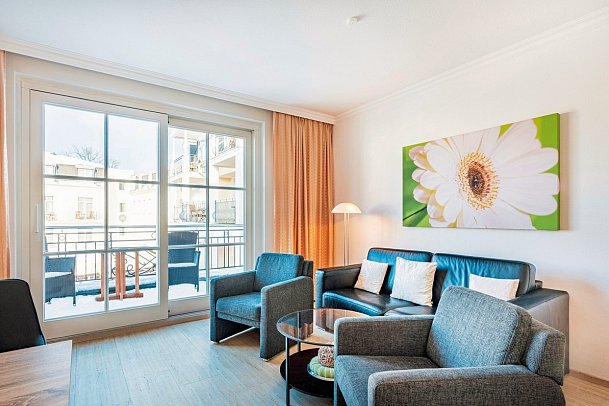 SEETELHOTEL Ostseeresidenz Heringsdorf - Wohnbeispiel Appartement 1 Schlafzimmer (Zimmercodierung AB1)