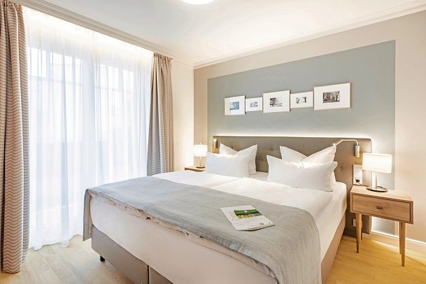 SEETELHOTEL Ostseehotel Ahlbeck mit Villa Strandschloss - Wohnbeispiel Appartement Strandgut (Zimmercodierung AB1)