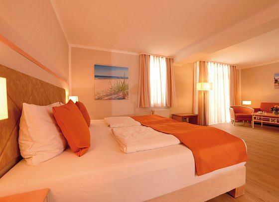 Seehotel Großherzog von Mecklenburg - Wohnbeispiel Juniorsuite (Zimmercodierung JB1)