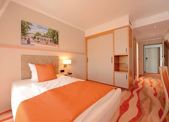 Seehotel Großherzog von Mecklenburg - Wohnbeispiel Einzelzimmer (Zimmercodierungen EB1 & UC1)