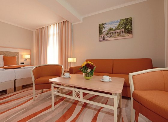 Seehotel Großherzog von Mecklenburg - Wohnbeispiel Juniorsuite (Zimmercodierung JB1)