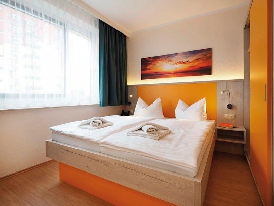 Kurhotel zu Heringsdorf - Wohnbeispiel 2-Raum Appartement Balkon, ca. 40 qm (Zimmercodierungen AB1 & AB2)