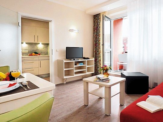 Kurhotel zu Heringsdorf - Wohnbeispiel 2-Raum Premium Appartement Balkon, 40 qm, Obergeschoss (Zimmercodierung AB4)