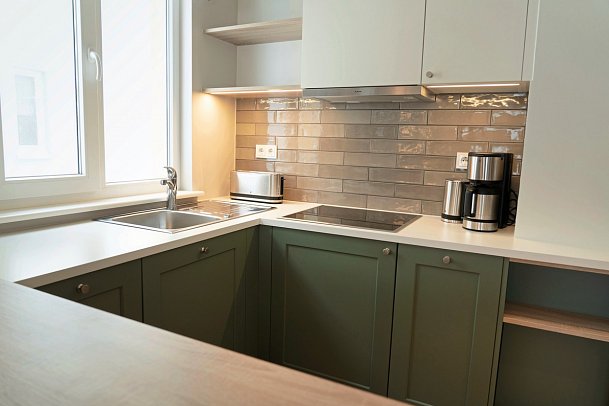 BEECH Resort Boltenhagen - Beispiel Küche (Zimmercodierungen AB2, OB1 & PB3)