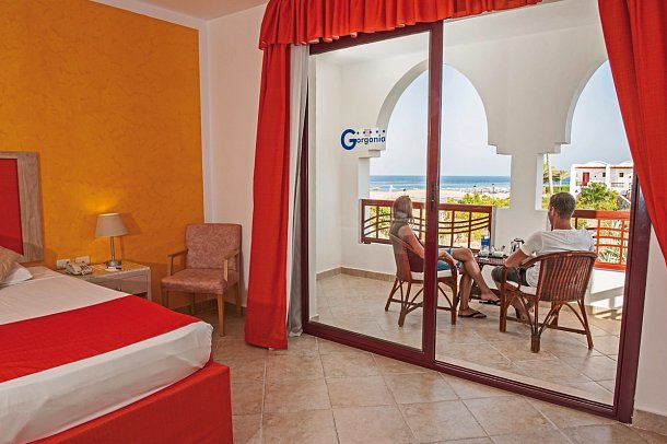 Gorgonia Beach Resort - Wohnbeispiel Doppelzimmer Meerblick (Zimmercodierungen D1M & DCM)