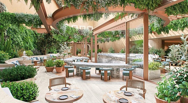 Six Senses Rome - Innenhof