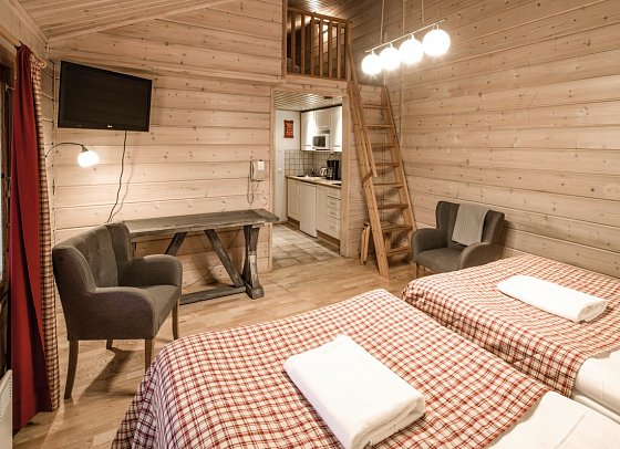 Lapland Hotel Ounasvaara Chalets - Wohnbeispiel Standard Apartment (Zimmercodierung AB1)