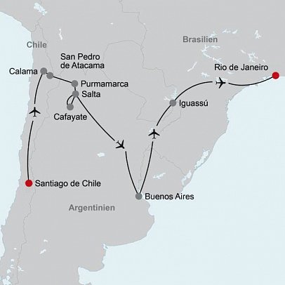 Südamerika: Zwischen Wüste, Wein & Wasserfällen