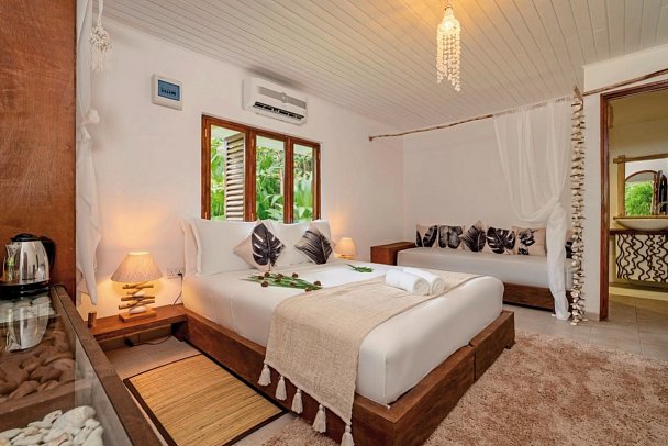 Bliss Hotel Praslin - Wohnbeispiel Eden Garden Familiy Suite (Zimmercodierung WI1)