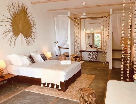 Bliss Hotel Praslin - Wohnbeispiel Beach House Beach Garden (Zimmercodierung UB2)