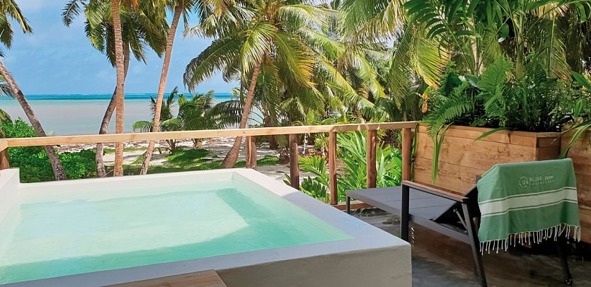 Bliss Hotel Praslin - Wohnbeispiel Beach House Beach Deluxe (Zimmercodierung UD1)