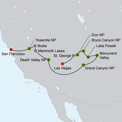 Nationalparks des Westens erwandern (ab San Francisco)