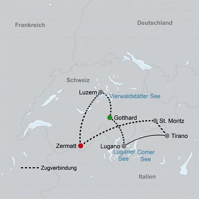 Bahnerlebnis Schweiz pur – ab Zermatt