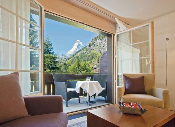 Le Mirabeau Resort & Spa - Wohnbeispiel Doppelzimmer Deluxe Matterhorn (Zimmercodierung DD1)