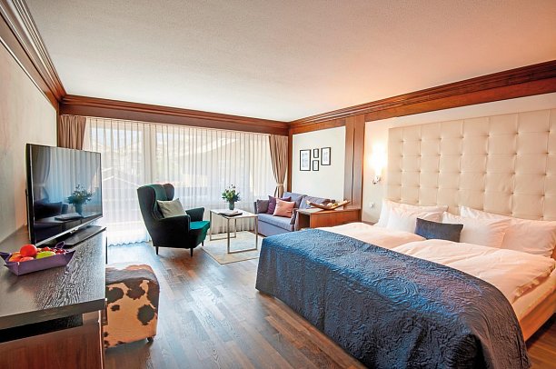 Le Mirabeau Resort & Spa - Wohnbeispiel Juniorsuite Deluxe Matterhorn (Zimmercodierung JD1)