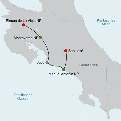 Geheimnisvolles Costa Rica: Nebelwald und Rote Aras
