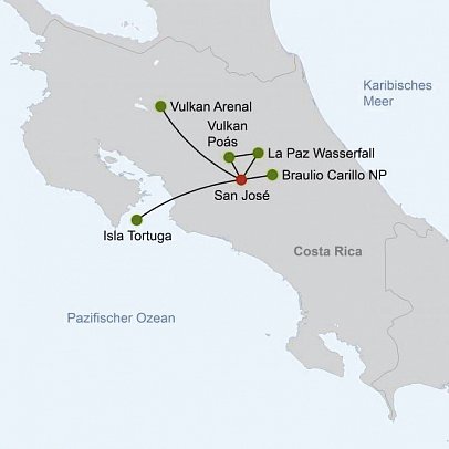 Highlights um San José (englischsprechende Reiseleitung)