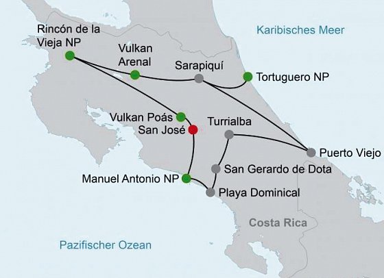 Abenteuer zwischen Vulkan und Regenwald (letzte Nacht in San José)