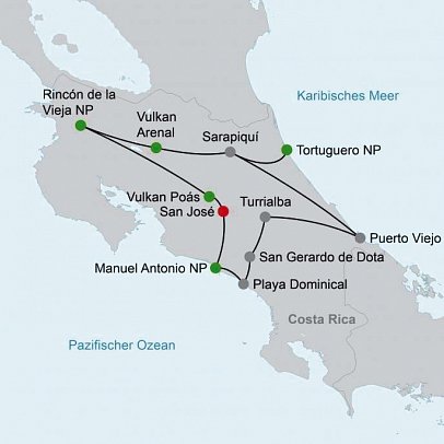 Abenteuer zwischen Vulkan und Regenwald (letzte Nacht in San José)