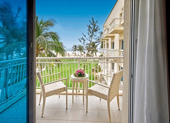 Hilton Salalah Resort - Beispiel Balkon Sea View (Zimmercodierung UGM)