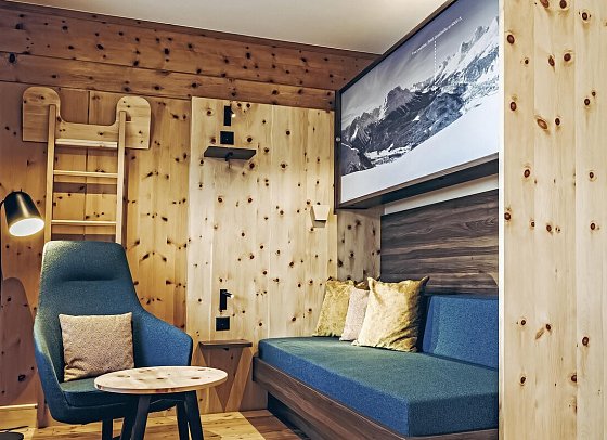 Hotel Laudinella - Wohnbeispiel Familienzimmer (Zimmercodierung FB1)