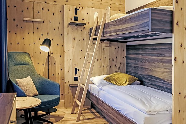 Hotel Laudinella - Wohnbeispiel Familienzimmer (Zimmercodierung FB1)