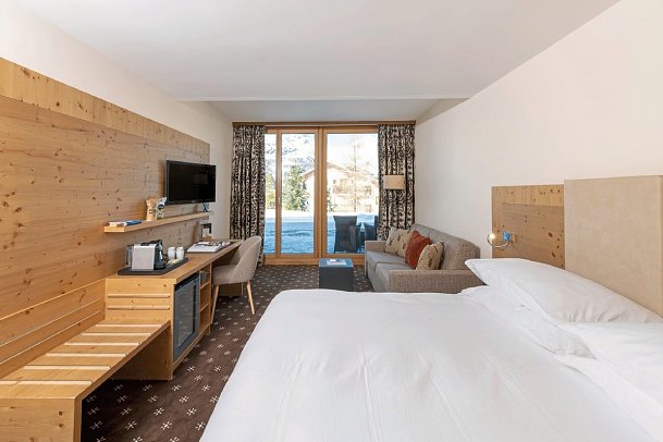 Nira Alpina - Wohnbeispiel Doppelzimmer Garten (Zimmercodierung DB1)