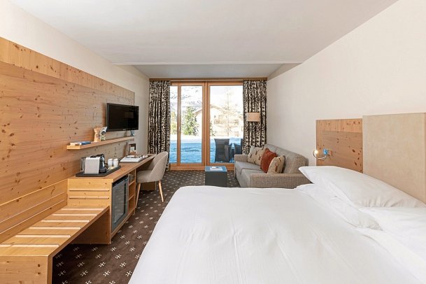 Nira Alpina - Wohnbeispiel Doppelzimmer Garten (Zimmercodierung DB1)