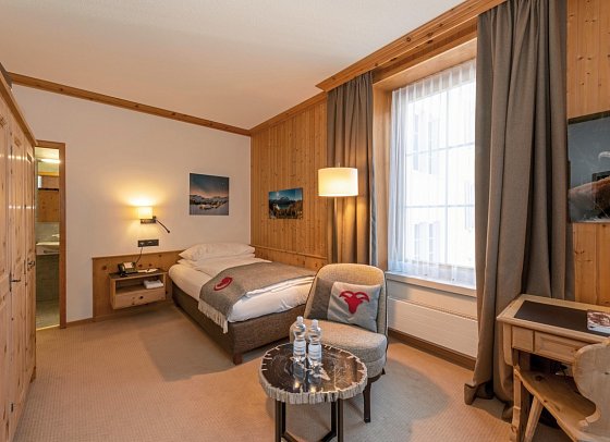 Hotel Edelweiss - Wohnbeispiel Einzelzimmer (Zimmercodierung EB1)