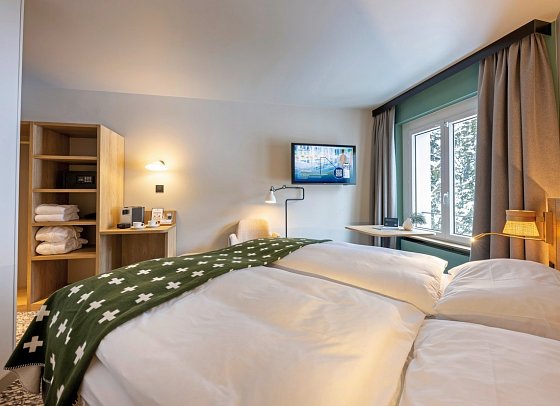 Schweizerhof Sils Maria, a Faern Collection Hotel - Wohnbeispiel Alpines Panorama Doppelzimmer (Zimmercodierung DB2)