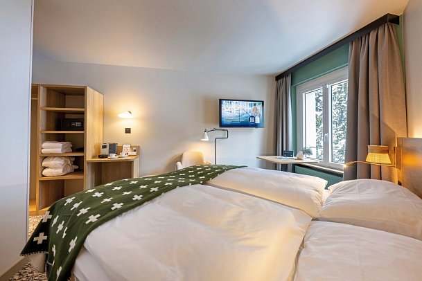 Schweizerhof Sils Maria, a Faern Collection Hotel - Wohnbeispiel Alpines Panorama Doppelzimmer (Zimmercodierung DB2)