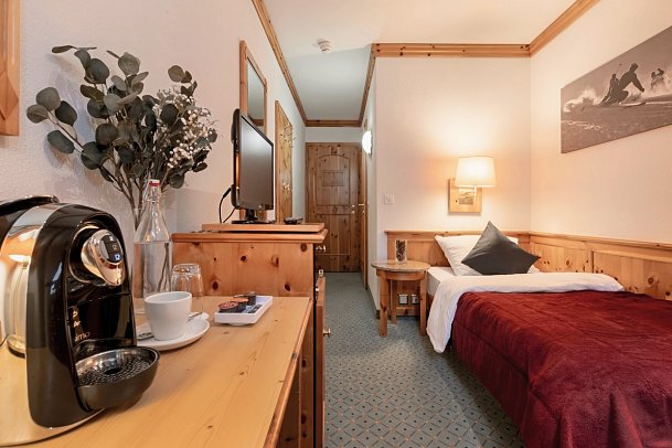 Arosa Alpine Club - Wohnbeispiel Einzelzimmer (Zimmercodierung EB1)