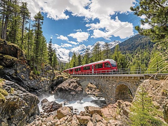 Alpine Circle Bahnwandern (4 Nächte) - Rhätische Bahn vor Morteratsch