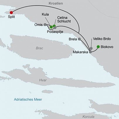 Dalmatiens Highlights erwandern