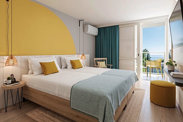 Sunny Makarska by Valamar - Wohnbeispiel Zimmer Superior für 2 plus 1 Balkon (Zimmercodierung DS2)