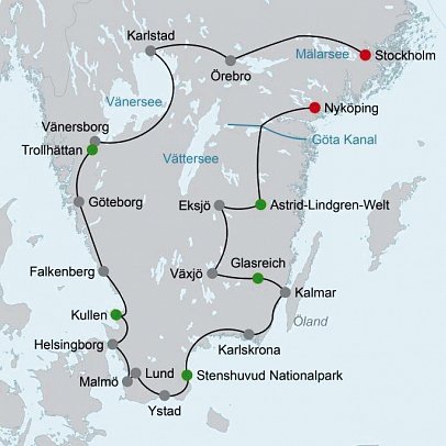 Von Küste zu Küste (ab Stockholm)
