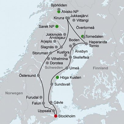Natur pur – Nordschwedens Traumstraßen
