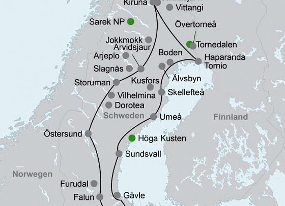 Natur pur – Nordschwedens Traumstraßen