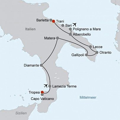 Fantastische Vielfalt Süditaliens