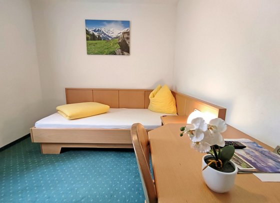 Hotel Wasserfall - Wohnbeispiel Einzelzimmer (Zimmercodierung EB1)