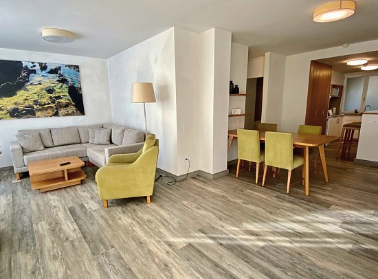 Tigaiga Suites - Wohnbeispiel Appartement 1 Schlafzimmer seitlicher Meerblick (Zimmercodierung ABN)